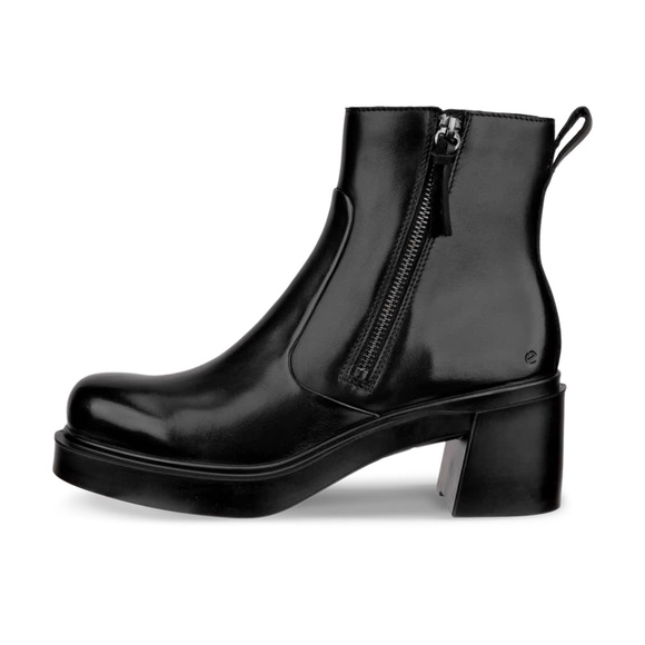 ECCO Leather Platform Boots - Picture 1 of 3